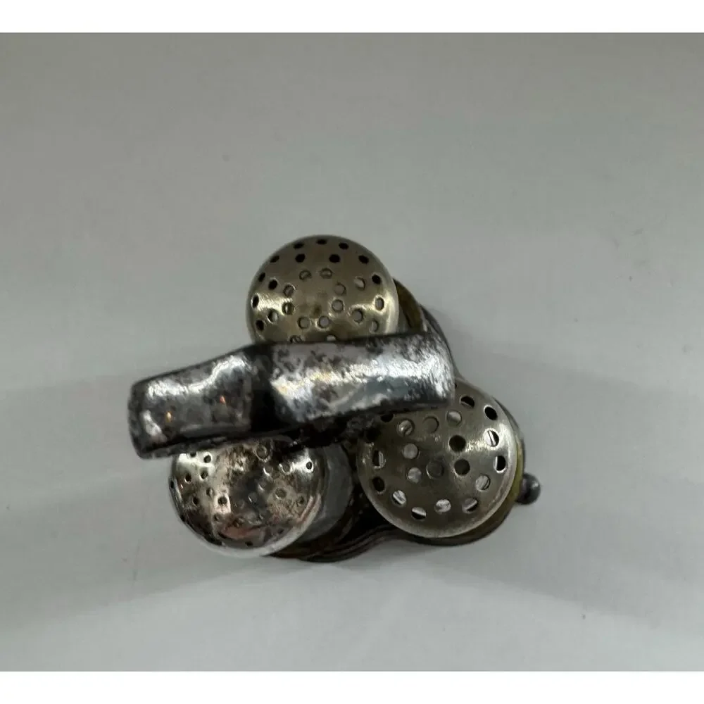 Vintage Wallace Bros Co Silver Plated Three Piece  Salt Pepper Shakers Set